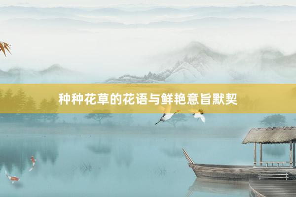 种种花草的花语与鲜艳意旨默契